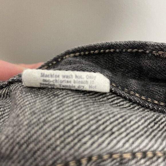Vintage Levis 26501 1159 Black Distressed Mom Jean Button Fly Size 11 Made USA - Picture 9 of 12